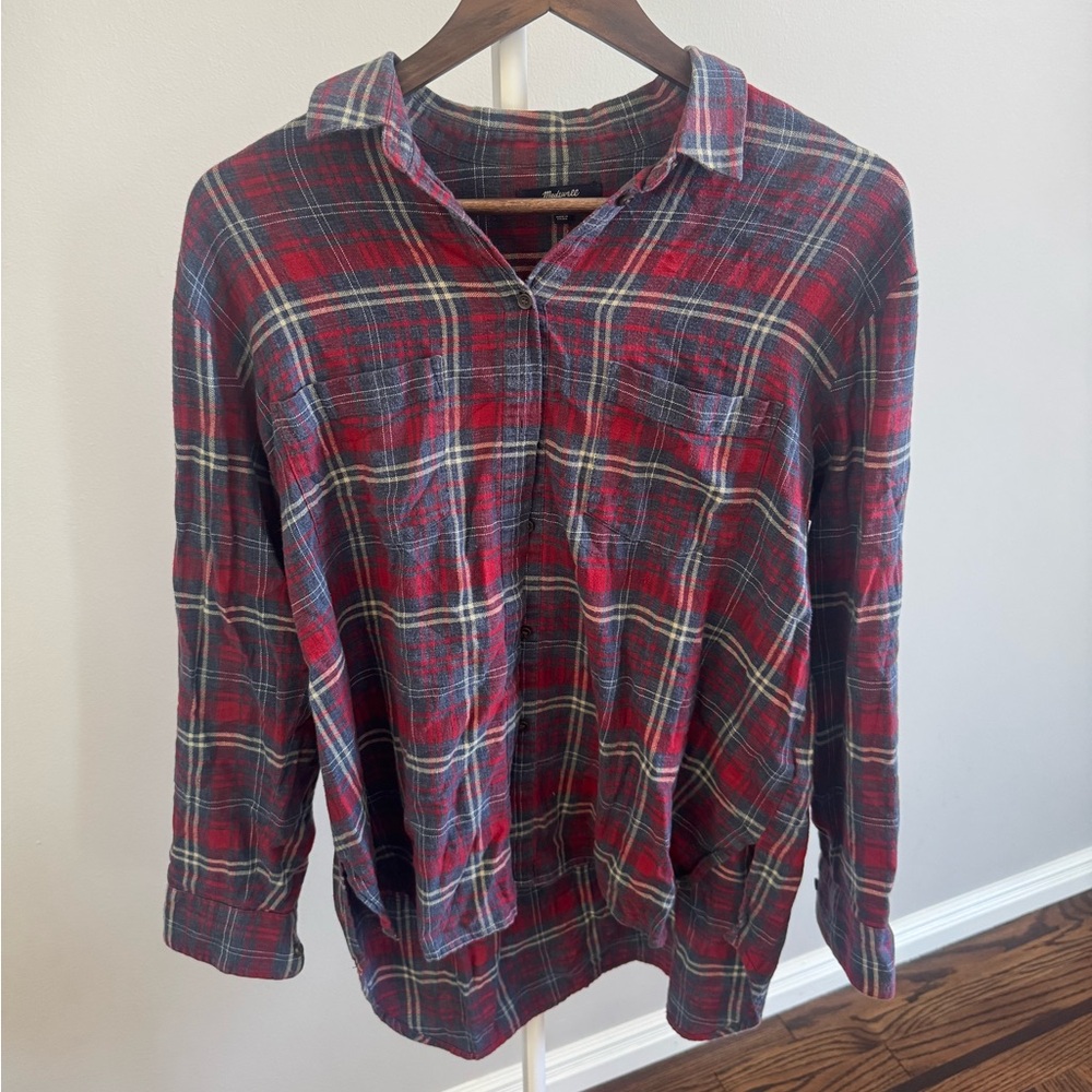 Madewell Plaid Red Flannel